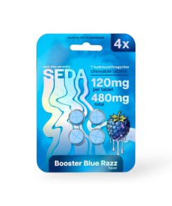 Seda 7-hydroxymitragynine Chewable Tablet Booster Blue Razz 120mg Per Tablet