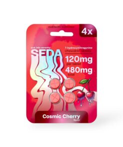 Seda 7-hydroxymitragynine Chewable Tablet Cosmic Cherry 120mg Per Tablet