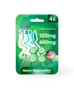 Seda 7-hydroxymitragynine Chewable Tablet Melon Moonwalker 120mg Per Tablet