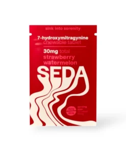 Seda 7-hydroxymitragynine Chewable Tablet Strawberry Watermelon 30mg Per Tablet