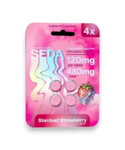 Seda 7-hydroxymitragynine Chewable Tablet Stardust Strawberry 120mg Per Tablet