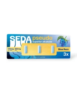 Seda Pseudo Blue Razz Chewable Tablets 120mg